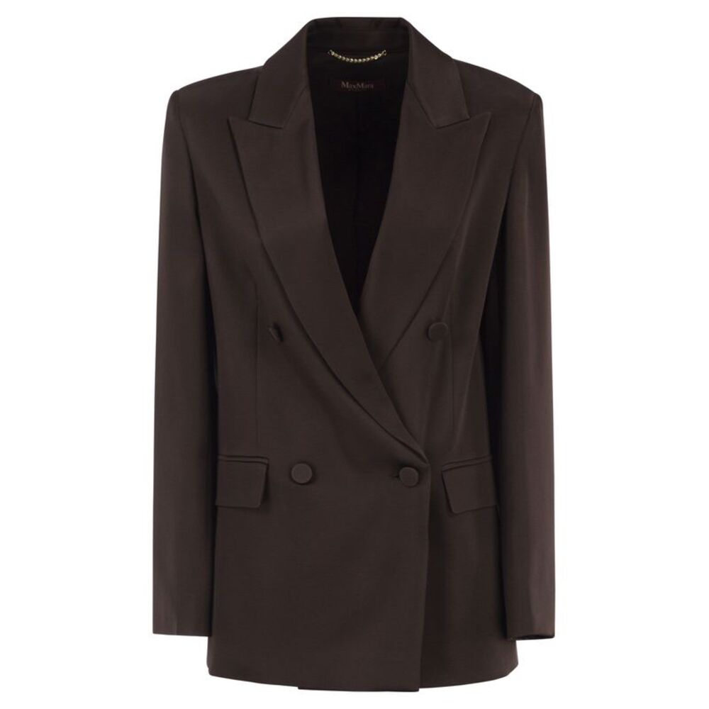 Maxmara Studio Women Msearca – Double-Breasted Blazer In Fluid Satin